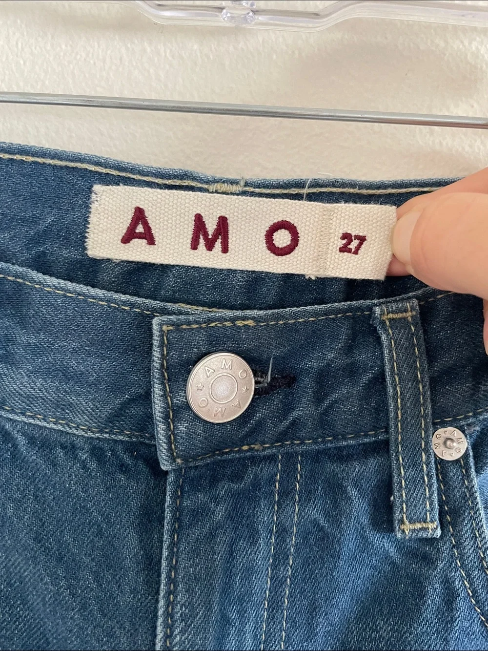 AMO Libby Jeans Women’s Size 27 Relaxed Straight Cropped Mid Rise Mastermind